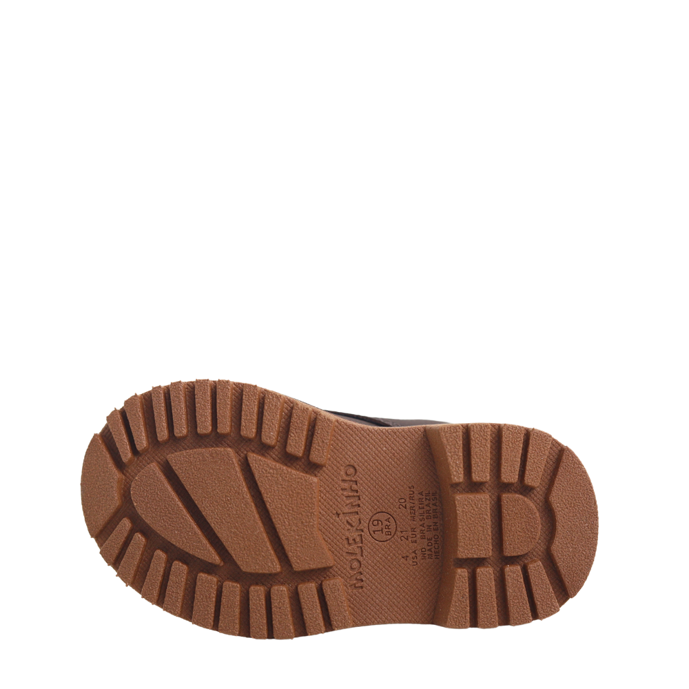 Bota Coturno Infantil Menino Detalhes Molekinho 2144.240 Marrom 5