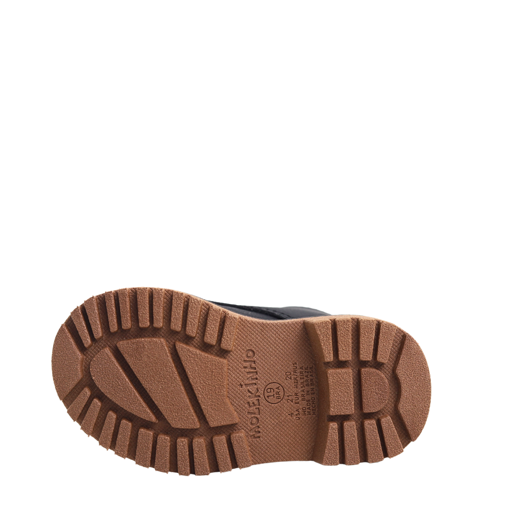 Bota Coturno Infantil Menino  Detalhes  Molekinho 2144.240 Preto 5