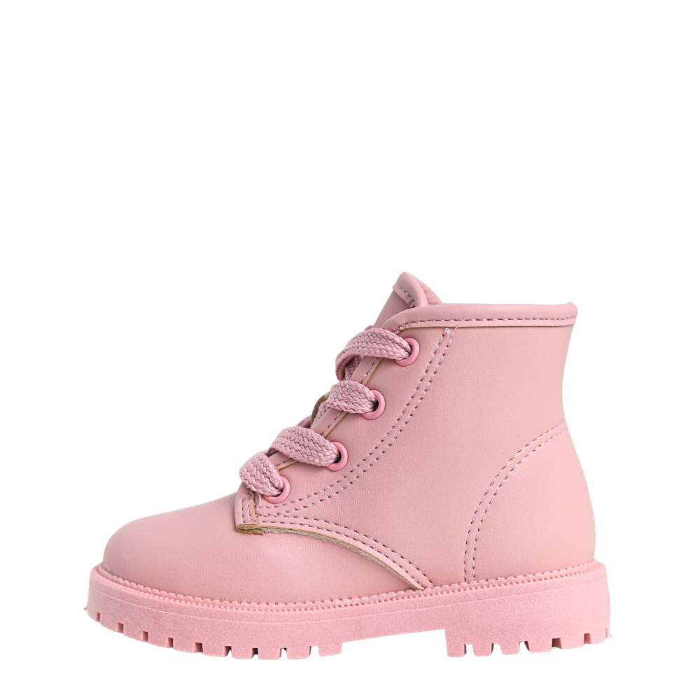 Bota Coturno Infantil Meninas Tratorada Molekinha 2126.512 Rosa 3