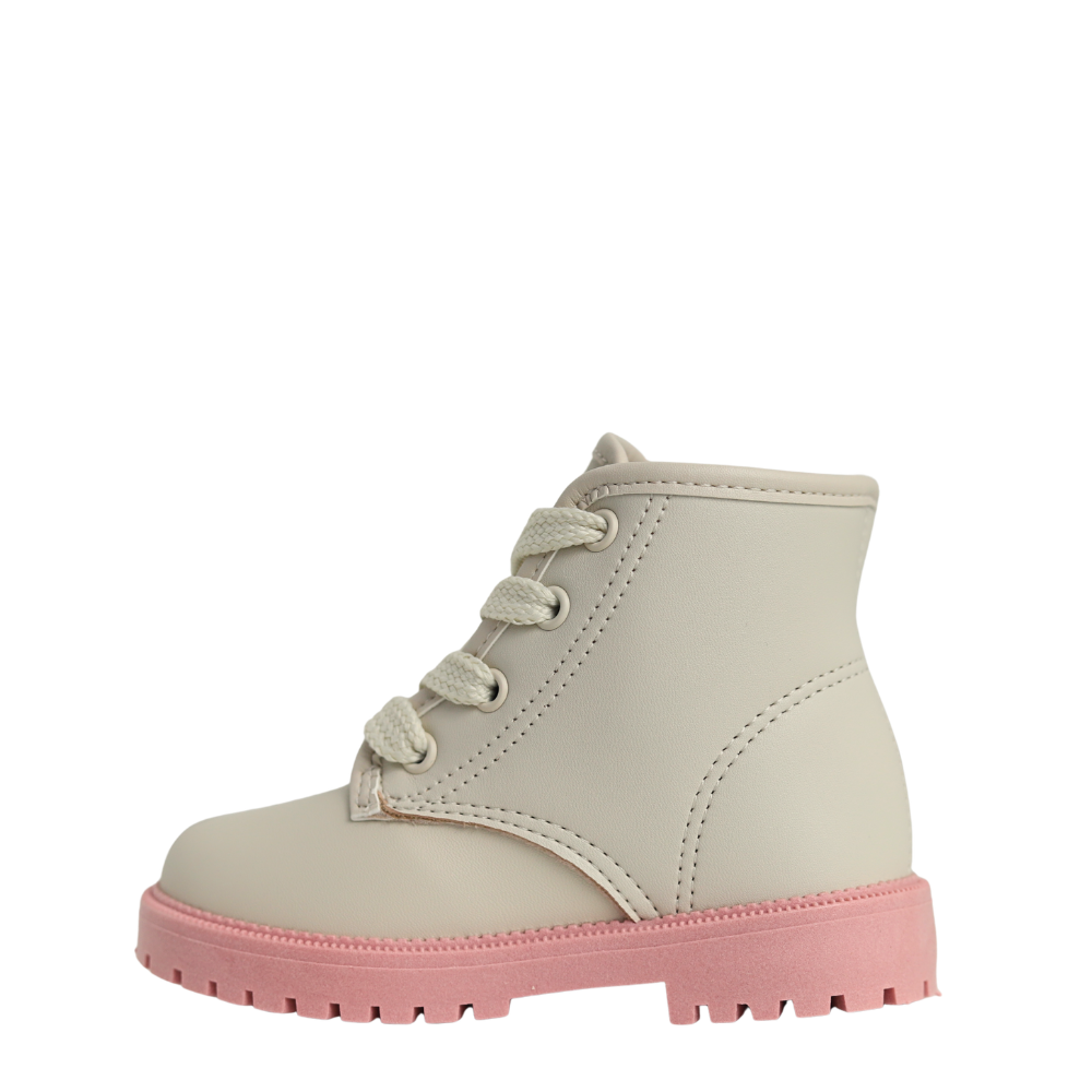 Bota Coturno Infantil  Meninas Tratorada Molekinha 2126.512 Bege 3