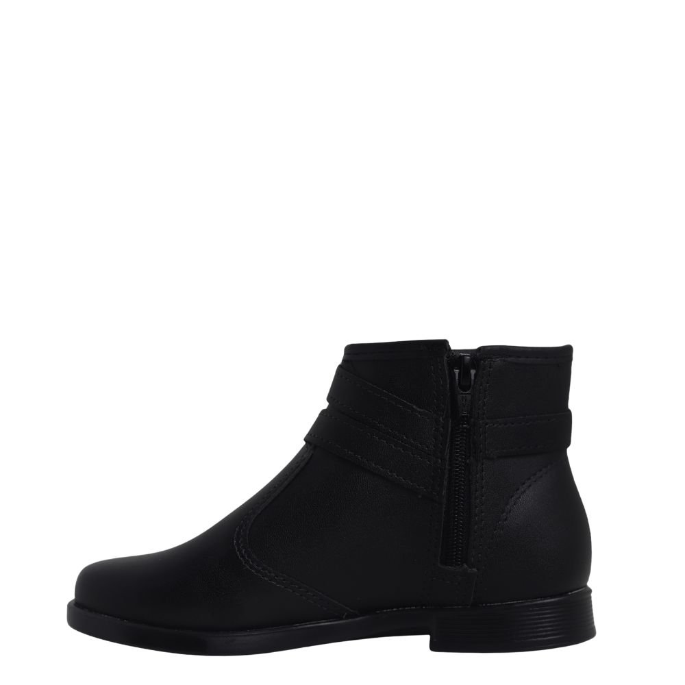 Bota Juvenil Meninas Cano Curto Corações Molekinha 2181.108 Preto 4