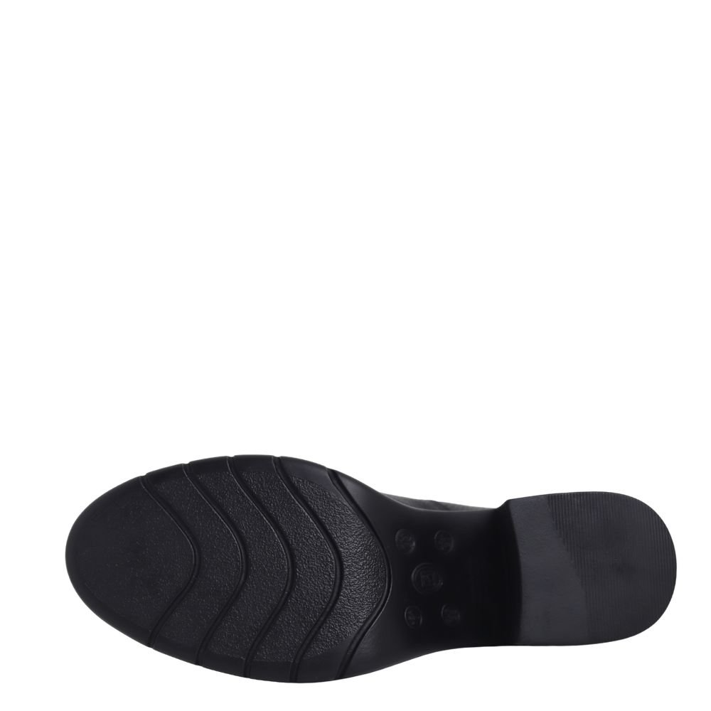 Bota Feminina Ankle Boot De Couro Salto Bloco Bottero 378802 Preto 5