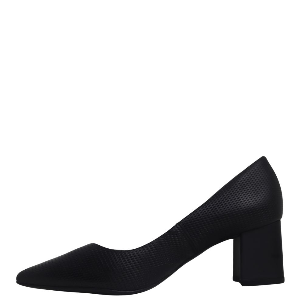 Sapato Scarpin Feminino Em Couro Salto Médio Bottero 377101 Preto 3