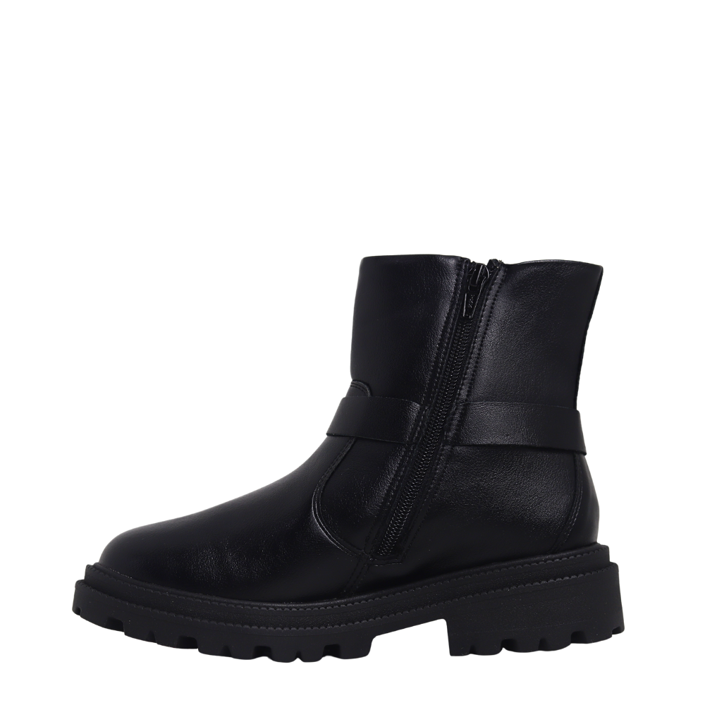 Bota Coturno  Feminina Cano Curto Tratorada  Ramarim 2561132 Preto 3