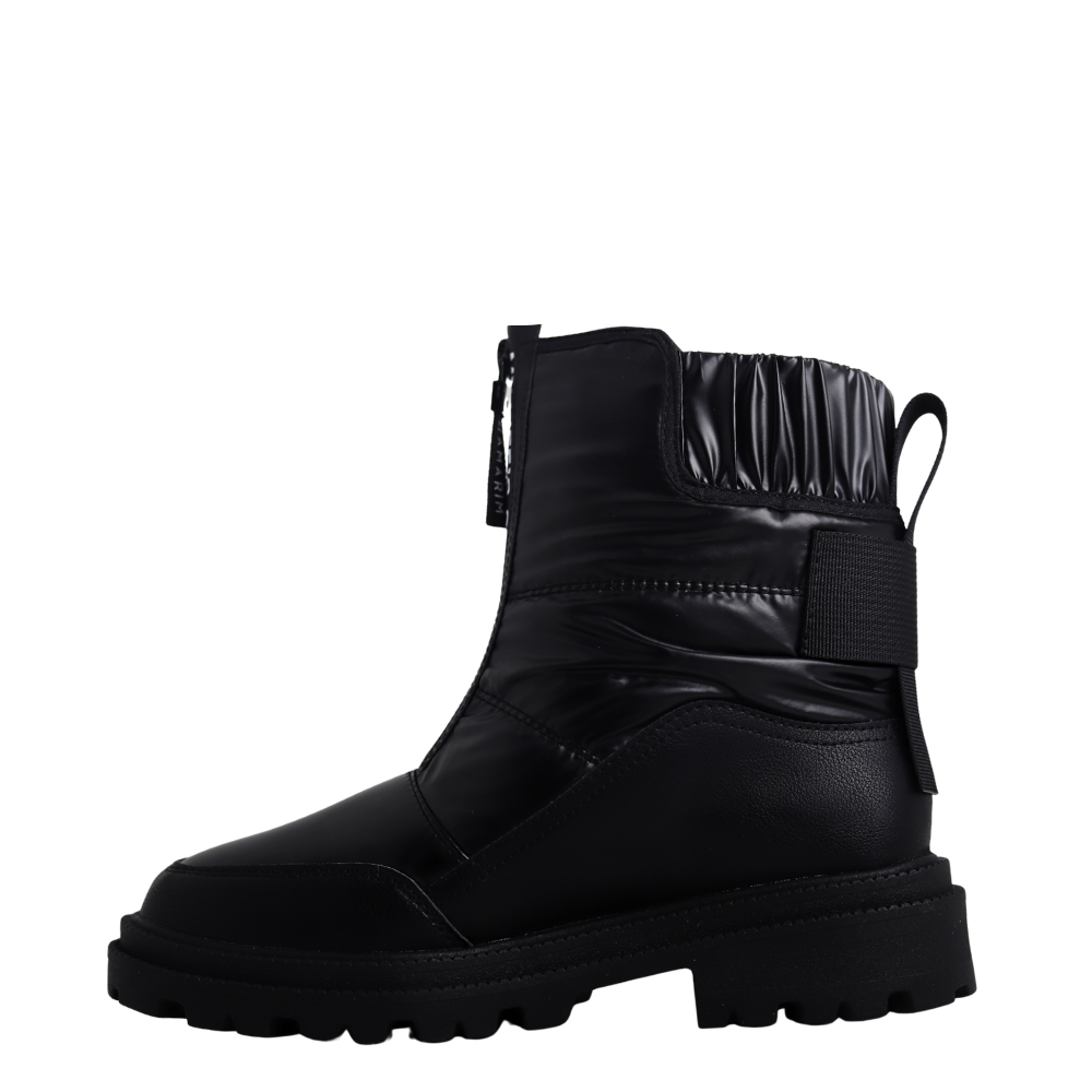 Bota Feminina Salto Tratorado Com  Zíper Ramarim 25-61134 Preto 3