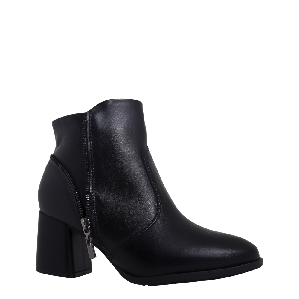Bota Feminina Cano Curto Salto Médio Conforto Modare 7078111 Preto 4