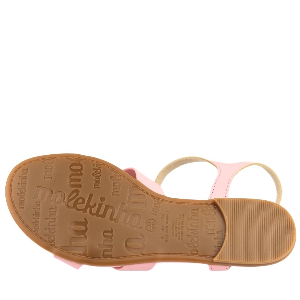Sandália Infantil Feminino Confortável Molekinha 2157.850 Rosa 5