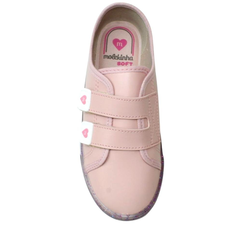 Tênis Infantil Feminino Molekinha Velcro Conforto 2524.535 Rosa 4