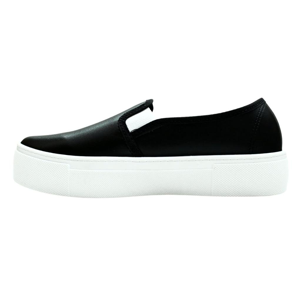 Tênis Casual Confortável Feminino Flatform Moleca 5658.130 Preto 3