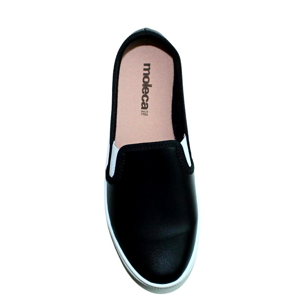 Tênis Casual Confortável Feminino Flatform Moleca 5658.130 Preto 4