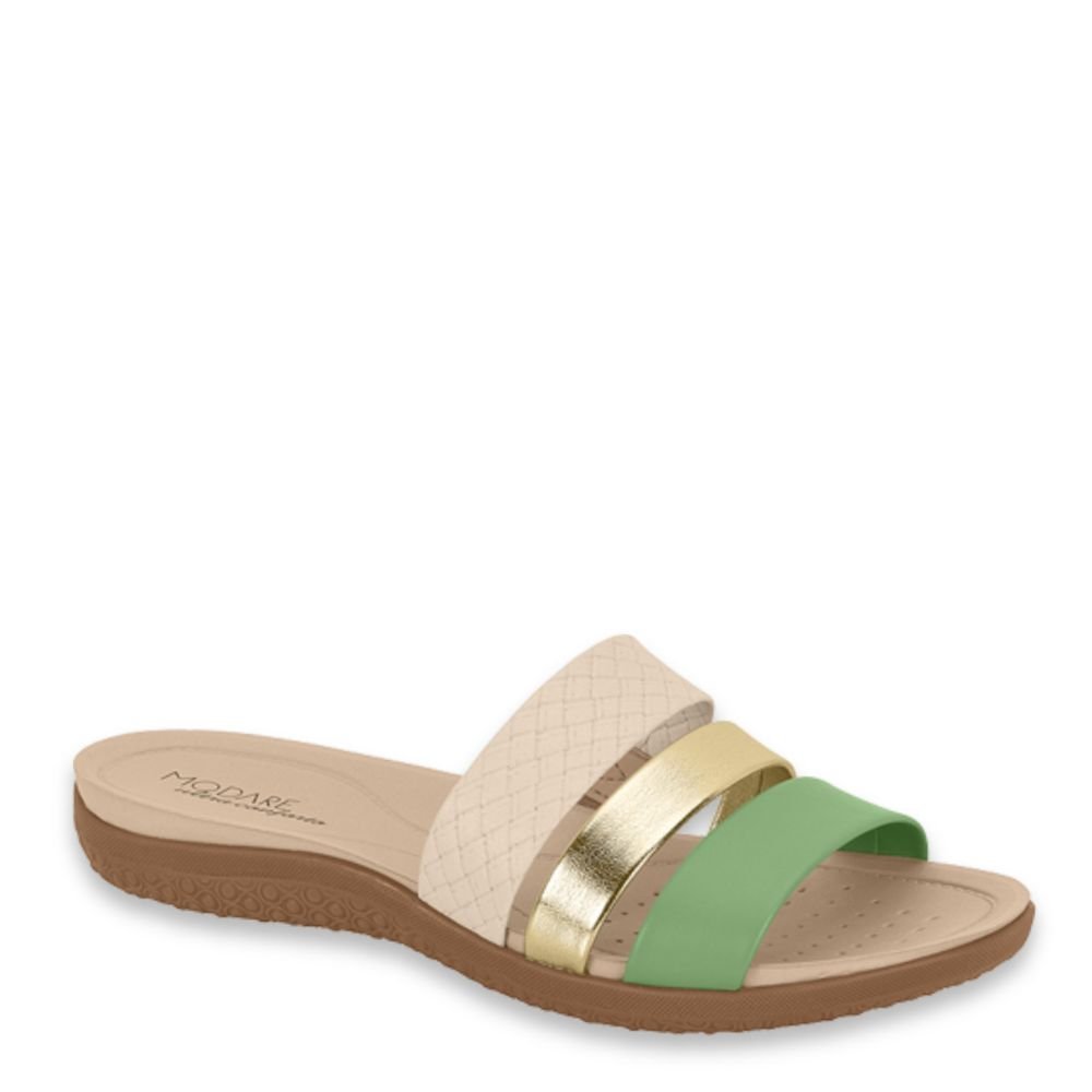 Cor Bege/Verde/Dourado