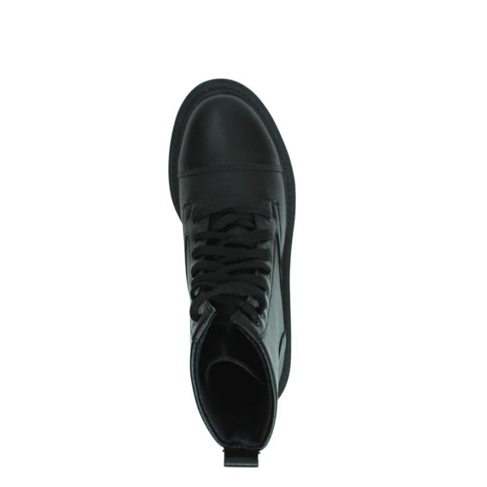 Bota Coturno Tratorado Feminino Cano Curto Sarah Calçados Preto 5