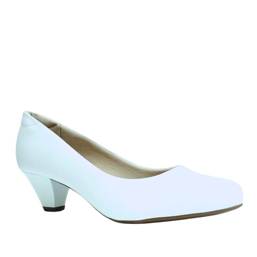 Sapato Feminino Scarpin Salto Baixo Grosso Modare 7005.600 Azul 2