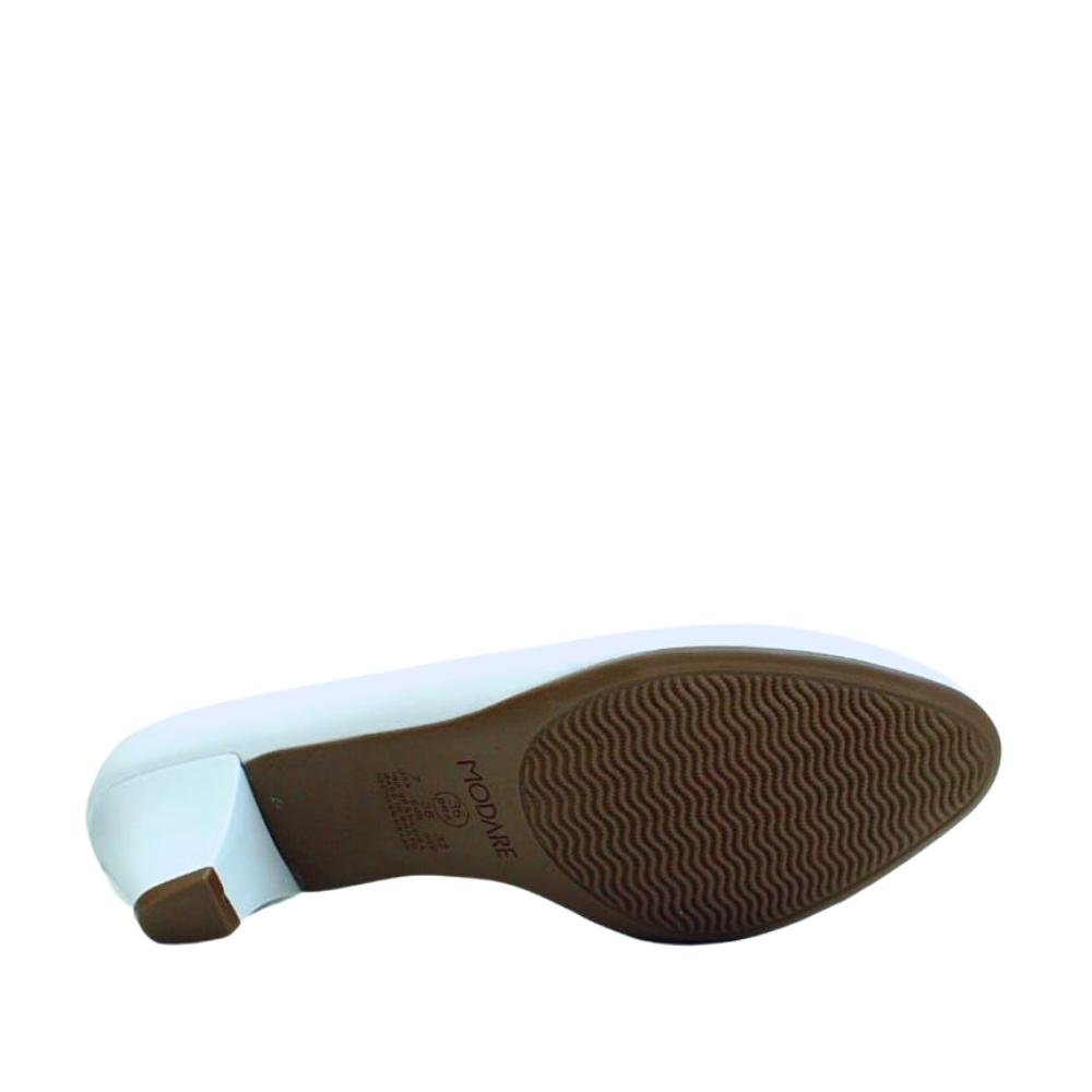 Sapato Feminino Scarpin Salto Baixo Grosso Modare 7005.600 Azul 6