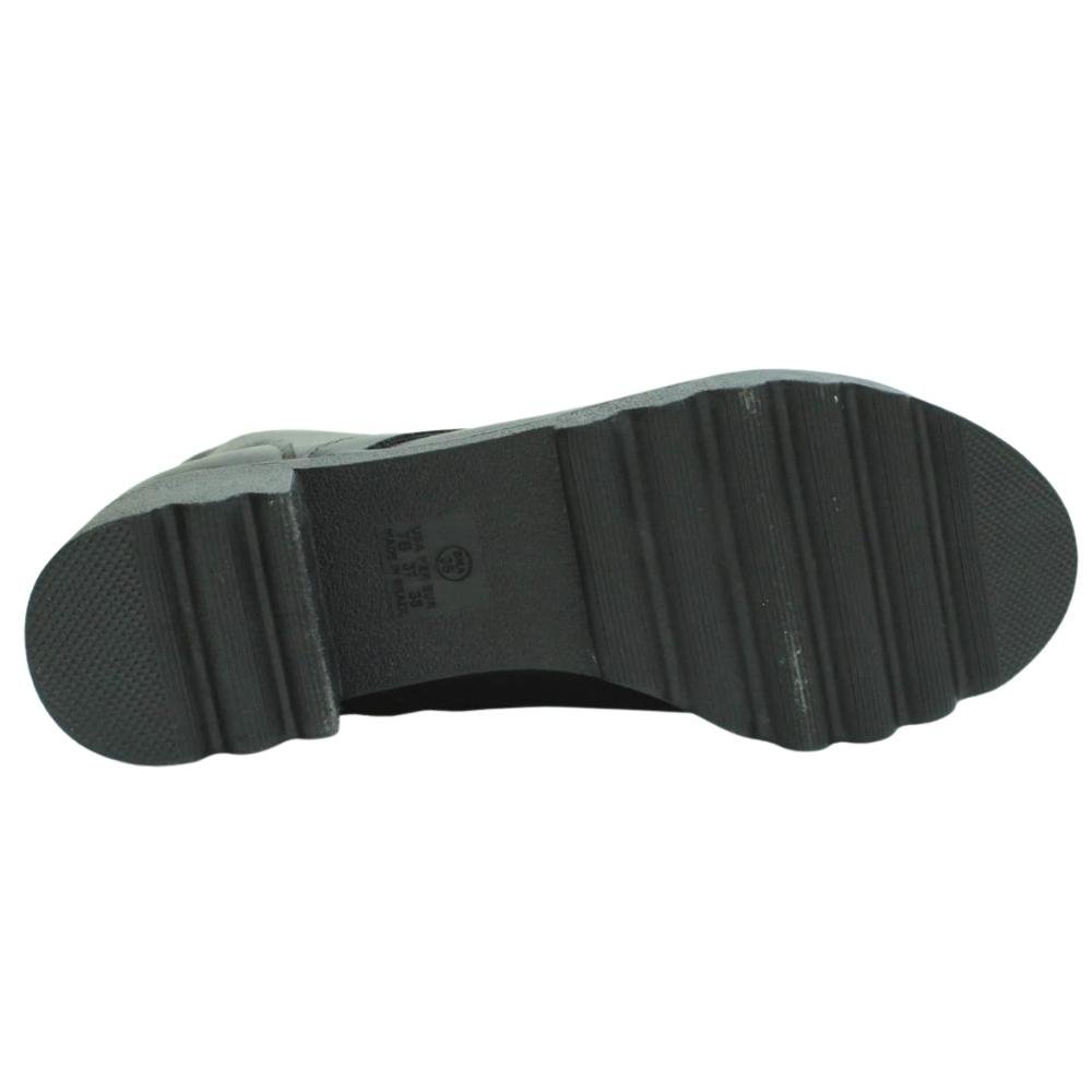 Bota Coturno Tratorado Casual Cano Curto Fg Feminino 2025 Preto 6