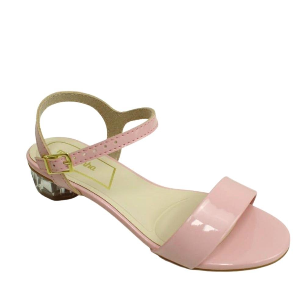 Sandália Menina Salto Baixo Cristal Menina Molekinha 2343100