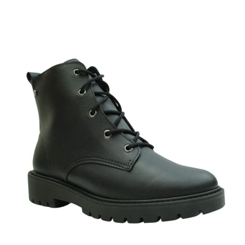 Bota Coturno Ramarim Feminina Cano Curto Couro  22-90121 Preto 2