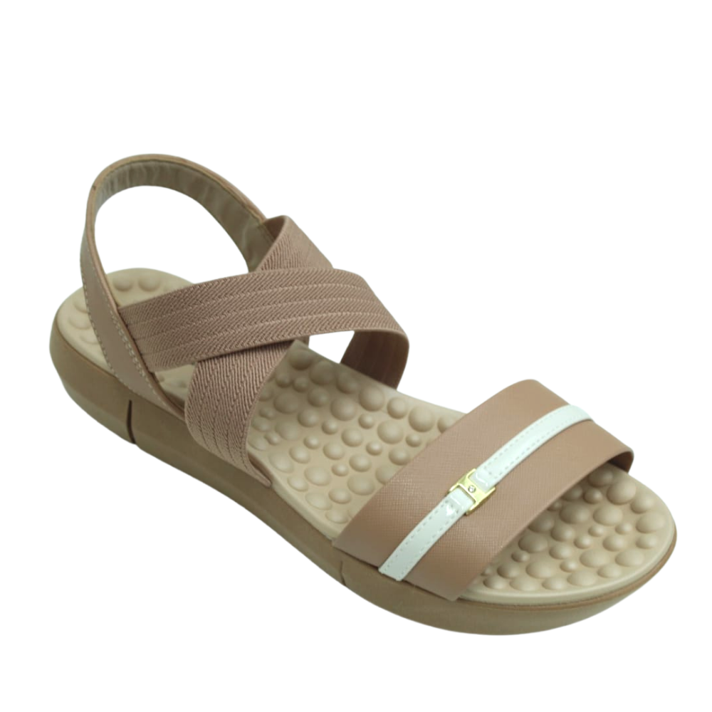 Sandália Tamanco Feminino Ortopédico Conforto Modare 7142102 Bege 1