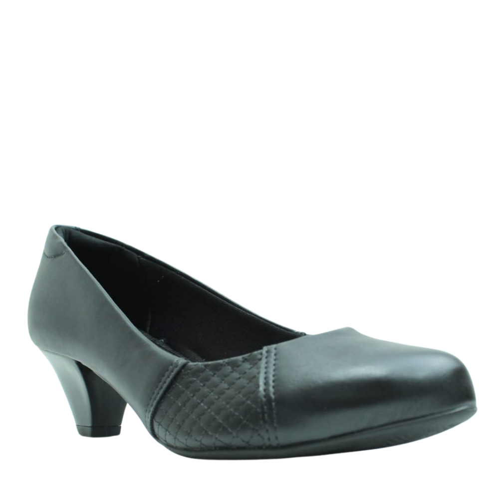 Sapato Feminino Scarpin Salto Baixo Grosso Modare 7005.647 Preto 2
