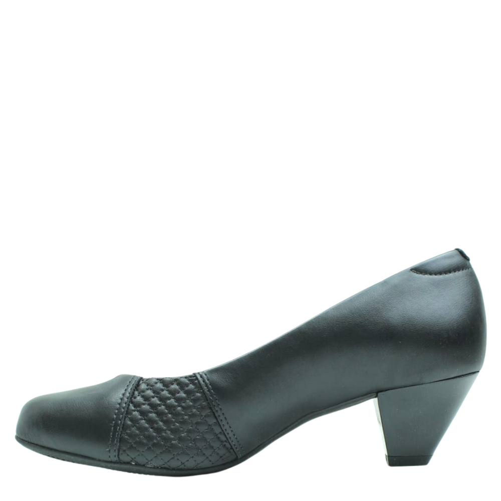 Sapato Feminino Scarpin Salto Baixo Grosso Modare 7005.647 Preto 4