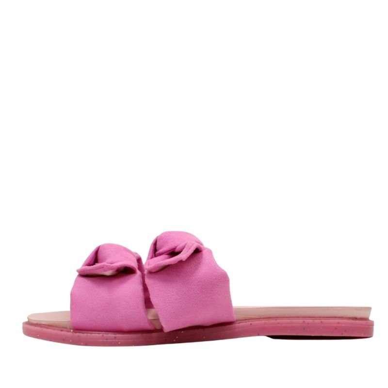 Chinelo Infantil Feminino Slide Tiras Laço Molekinha 2312602 Rosa 4