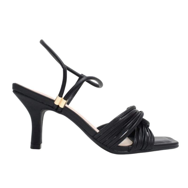 Sandália Feminina Salto Baixo Agulha Bebecê T6023.181 Preto 3