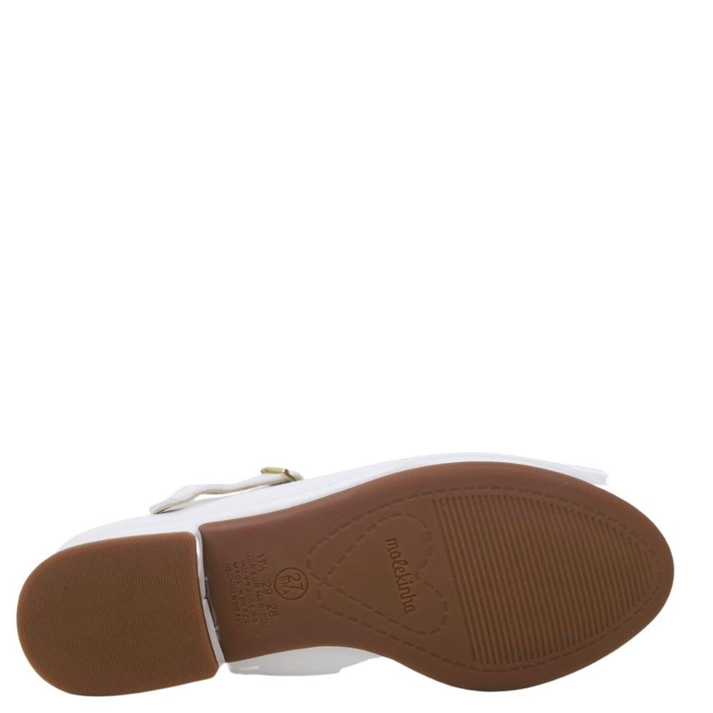 Sapato Boneca Infantil Brilho Feminino Molekinha 2528.115 Branco 4