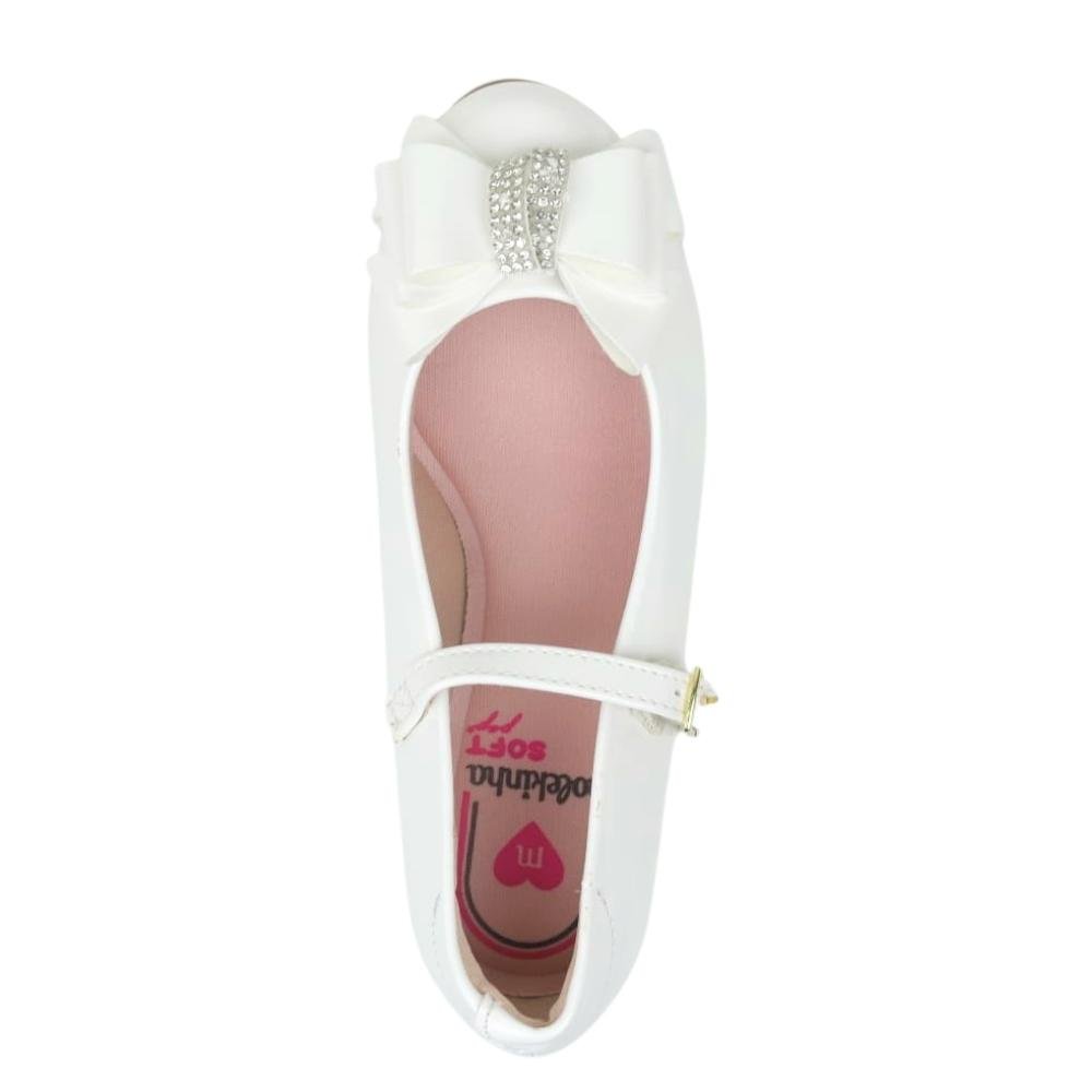 Sapato Boneca Infantil Brilho Feminino Molekinha 2528.115 Branco 5