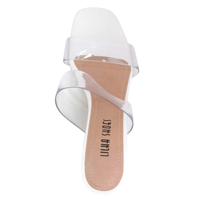 Sandalia Lilha Shoes Feminino Salto Médio 7200 Branco 5