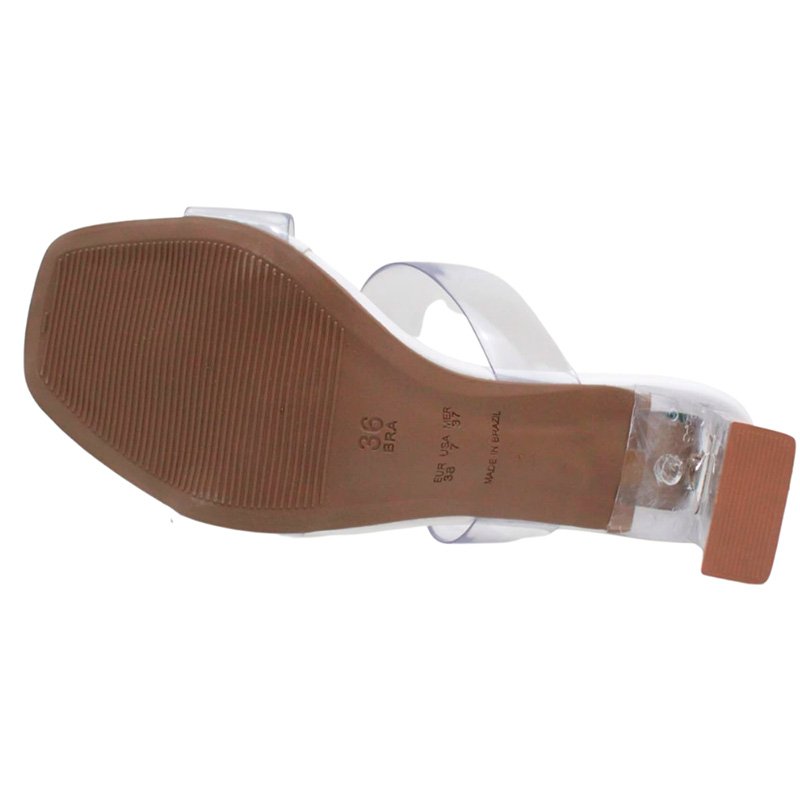 Sandalia Lilha Shoes Feminino Salto Médio 7200 Branco 6