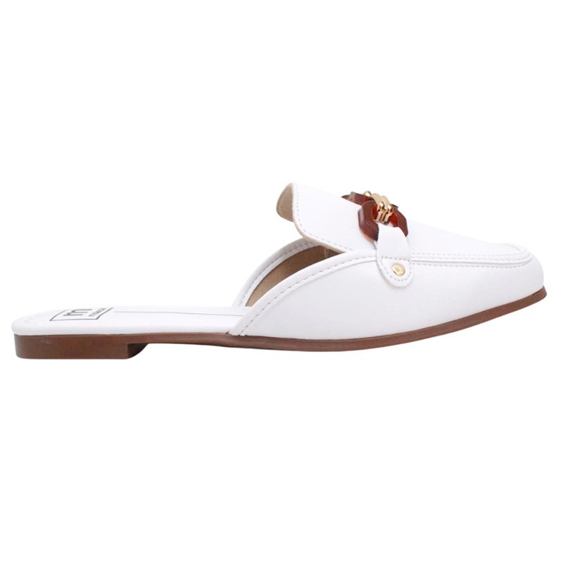 Tamanco Chinelo Slide Feminino Moleca 5722.104 Branco 3