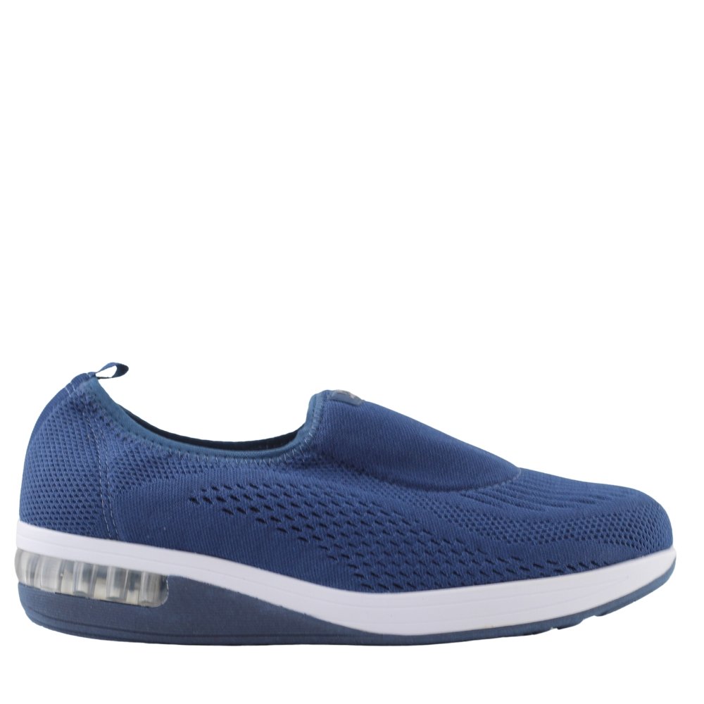 Tênis Feminino Slip On Modare Sem Cadarço Anabela Azul 2