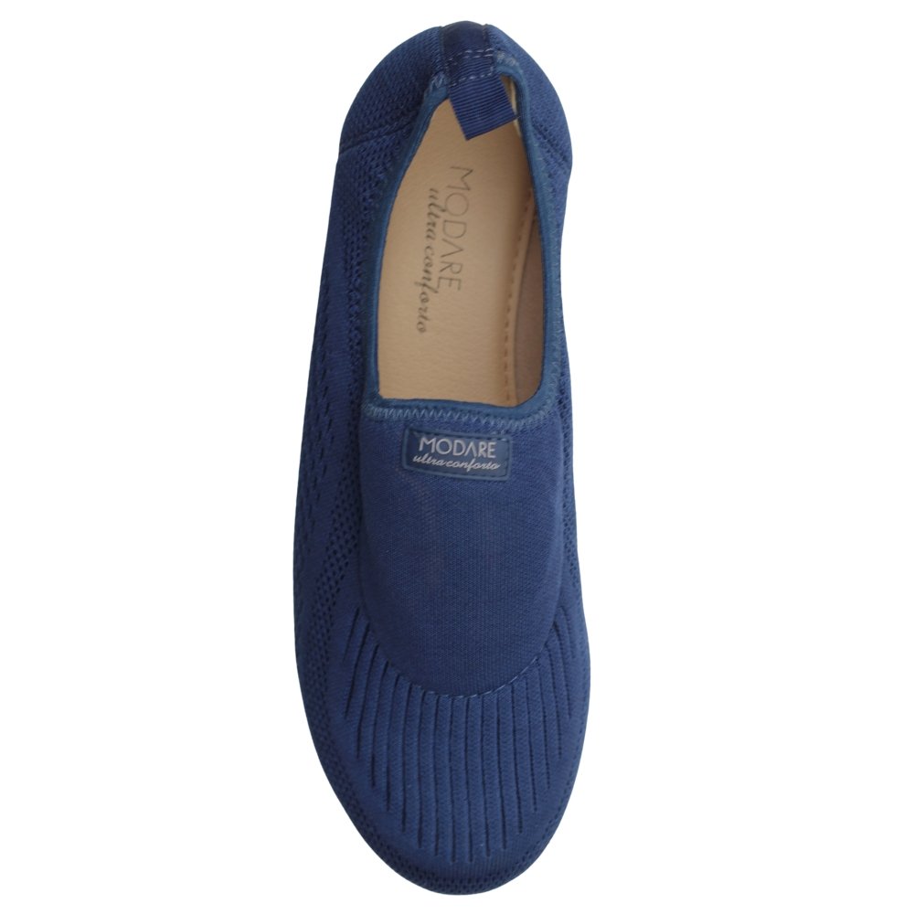 Tênis Feminino Slip On Modare Sem Cadarço Anabela Azul 4