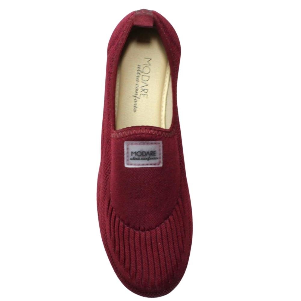 Tênis Feminino Slip On Modare Sem Cadarço Anabela Vermelho 4