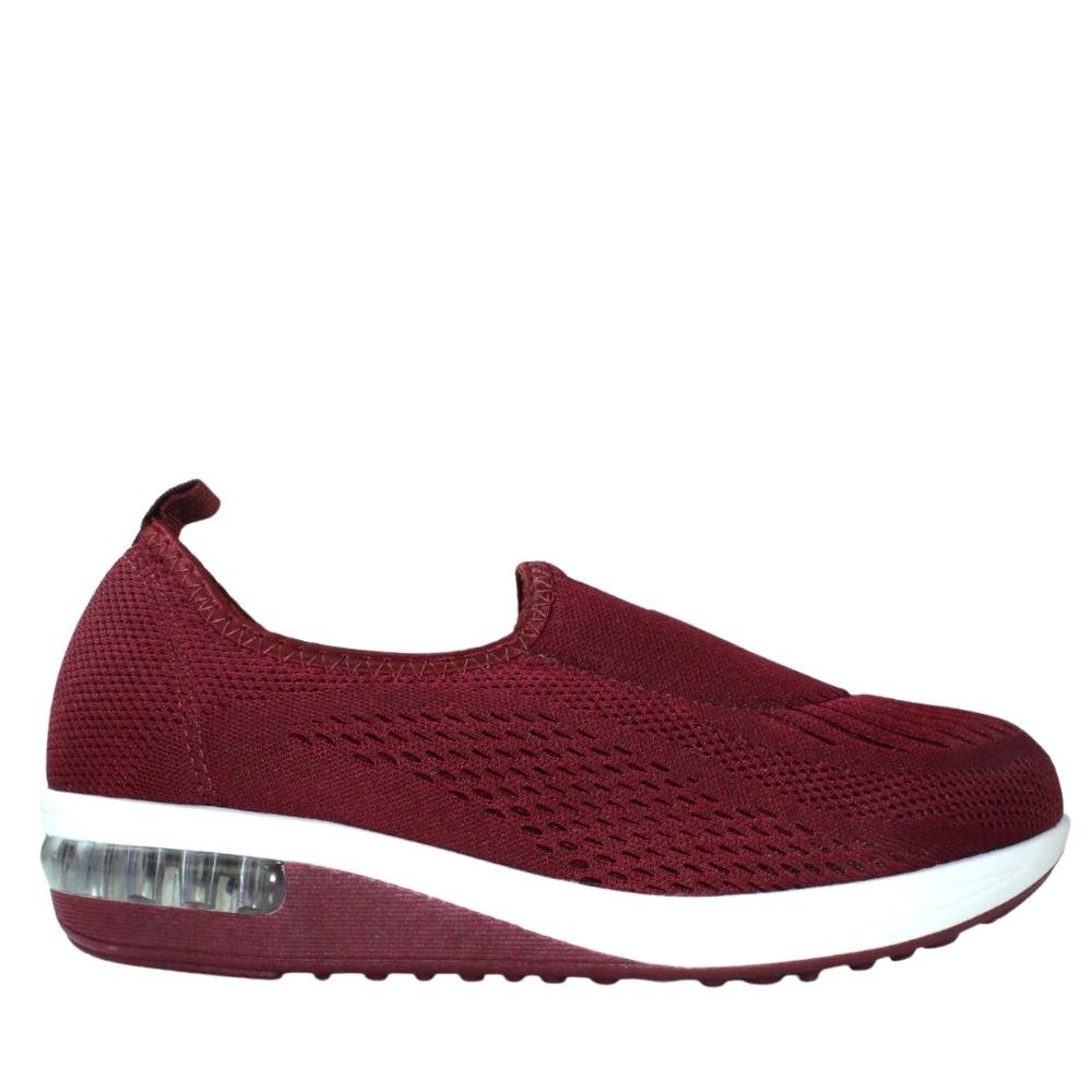 Tênis Feminino Slip On Modare Sem Cadarço Anabela Vermelho 2