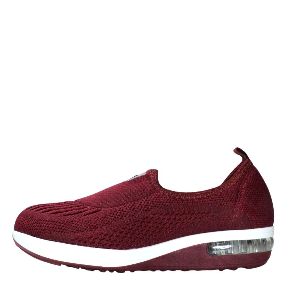 Tênis Feminino Slip On Modare Sem Cadarço Anabela Vermelho 3