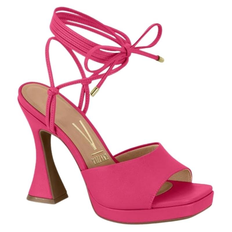 Sandália Salto alto Taça de amarrar Feminino Vizzano 6481101 Preto 1