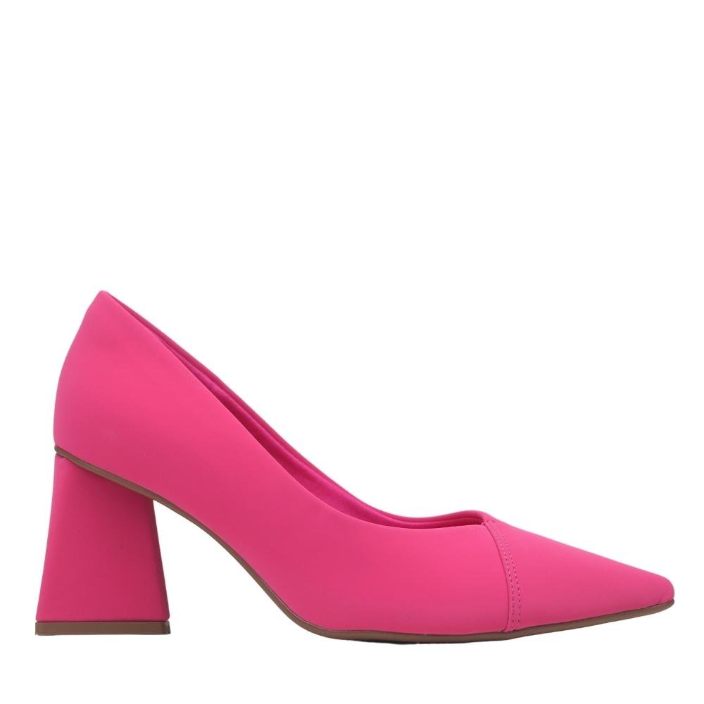 Sandália Feminina Bebecê Salto Médio Geométrico T7024-262 Rosa 2