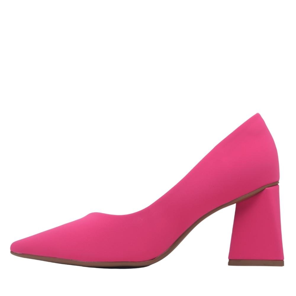 Sandália Feminina Bebecê Salto Médio Geométrico T7024-262 Rosa 3
