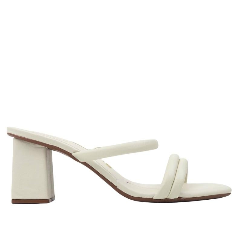 Sandália Tamanco Feminina Vizzano Salto Baixo Grosso 6455108 Branco 2
