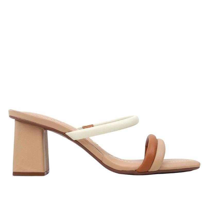 Sandália Tamanco Feminina Vizzano Salto Baixo Grosso 6455108 Branco 2