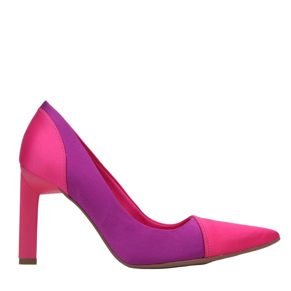 Scarpin Feminino Bebecê Salto Alto Leve Confortável T9450154 Rosa 2