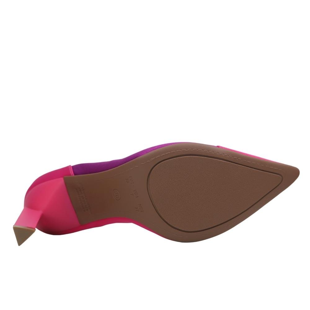 Scarpin Feminino Bebecê Salto Alto Leve Confortável T9450154 Rosa 5