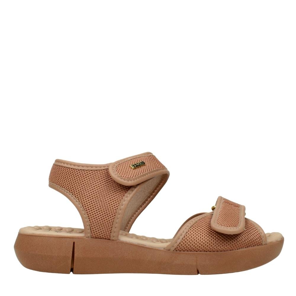 Sandália Feminina Ortopédica Velcro Conforto Modare 7142.118 Bege 2