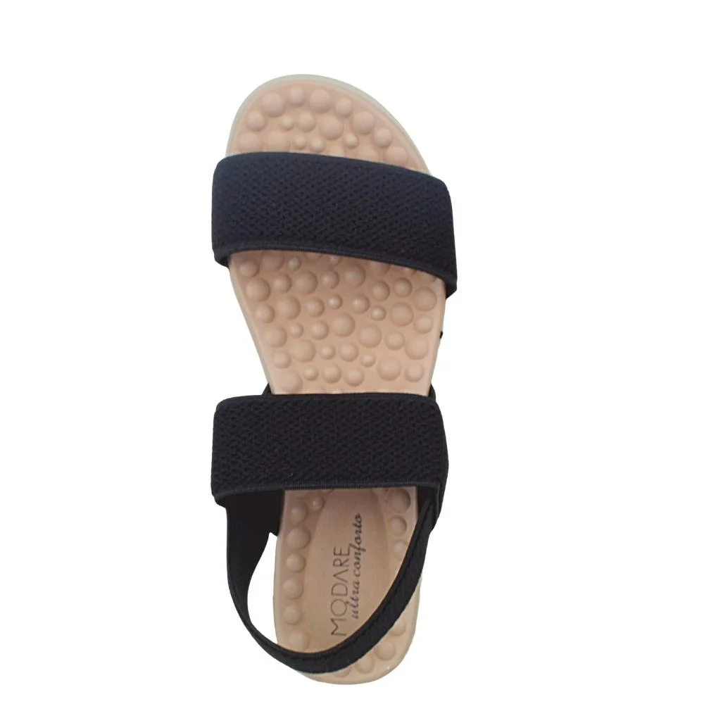 Sandália Ortopedica Feminina Elástico Confort Modare 7162206 Preto 5
