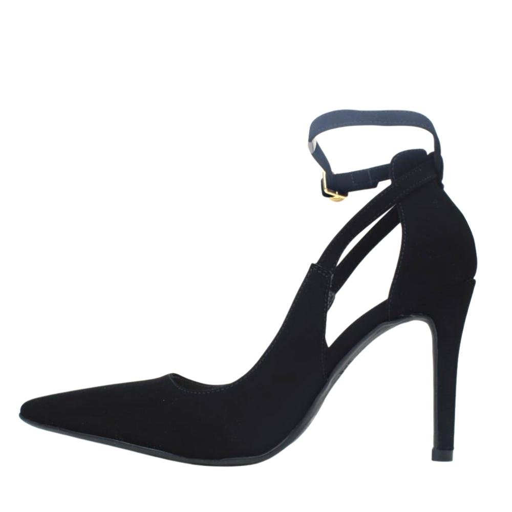 Sandália Feminina com Fivela Salto Alto Bebecê T9430160 Preto 3