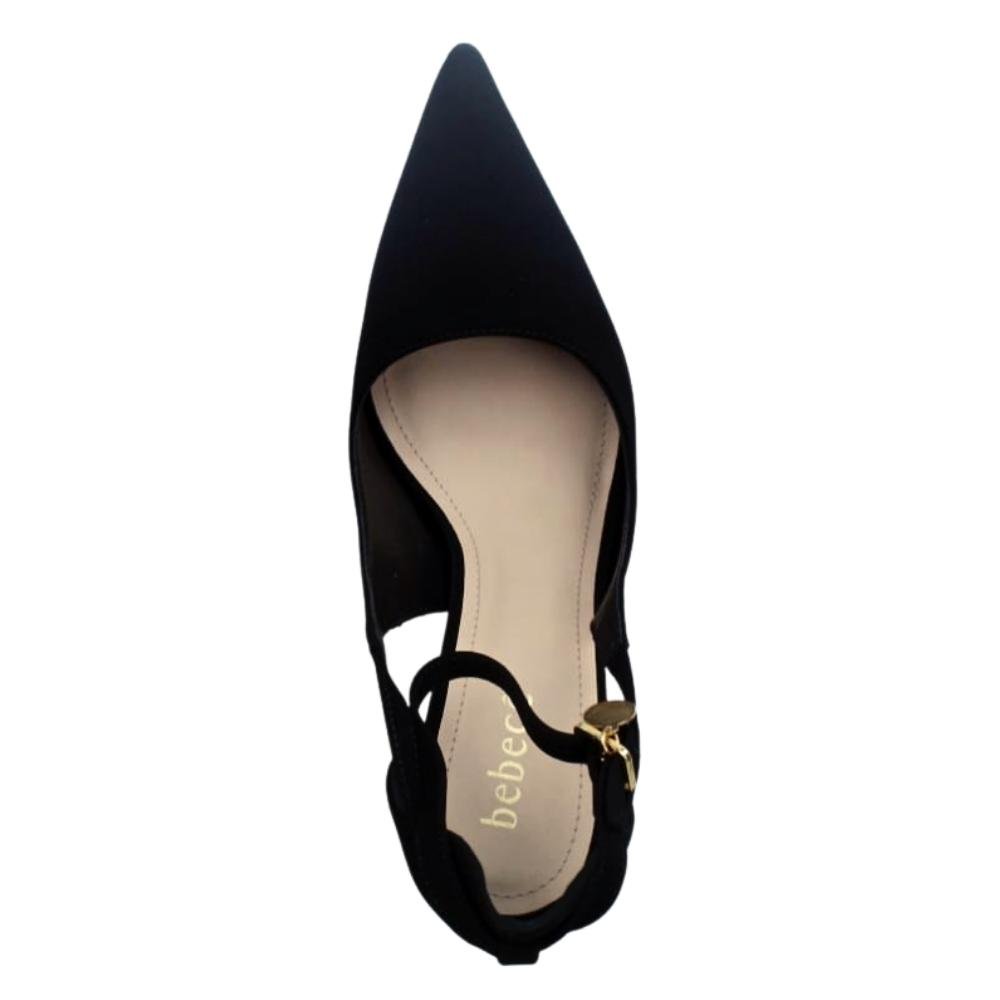 Sandália Feminina com Fivela Salto Alto Bebecê T9430160 Preto 4