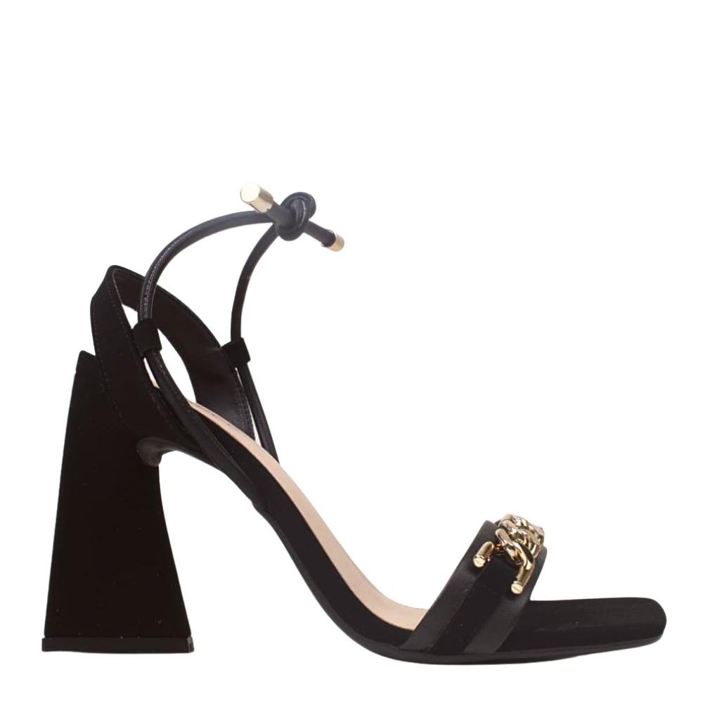 Sandália Feminina Bebecê Salto Médio Geométrico T8635-214 Preto 2