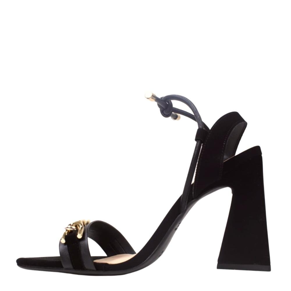 Sandália Feminina Bebecê Salto Médio Geométrico T8635-214 Preto 3