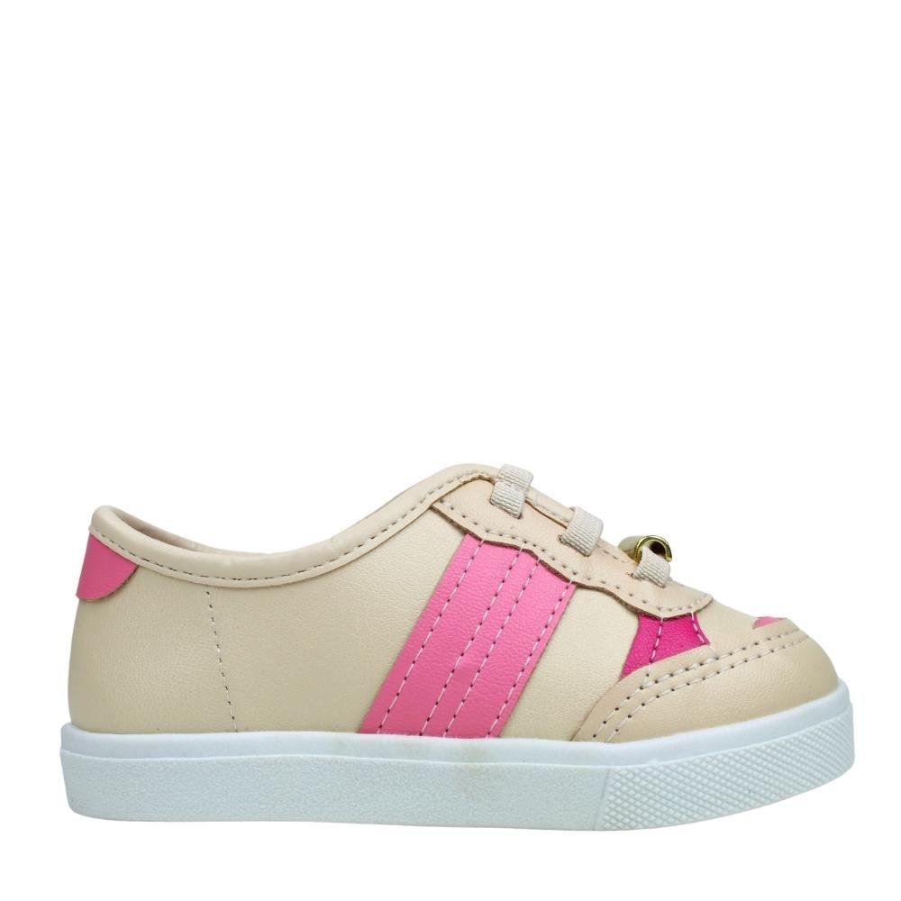 Tênis Menina Molekinha Infantil Casual Recortes 2118.565 Rosa 2
